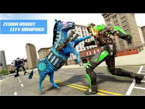 Zebra Robot Car Game: Car Transform Robot Games Android Gameplay