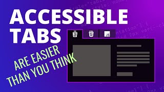 Download the video "Boost accessibility with progressive enhancements for tabs | HTML, CSS, & JS"