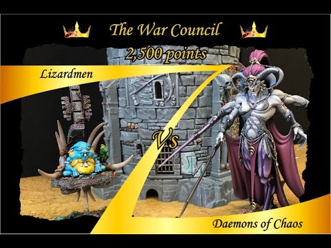 The War Council - Lizardmen Vs Daemons of Chaos