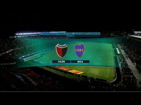 Fútbol en vivo. Colón - Boca. Fecha 4. Torneo de Primera División. FPT.