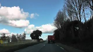 preview picture of video 'Driving On The D8 Between Runan & Pommerit-Jaudy, Brittany, France 28th October 2011'