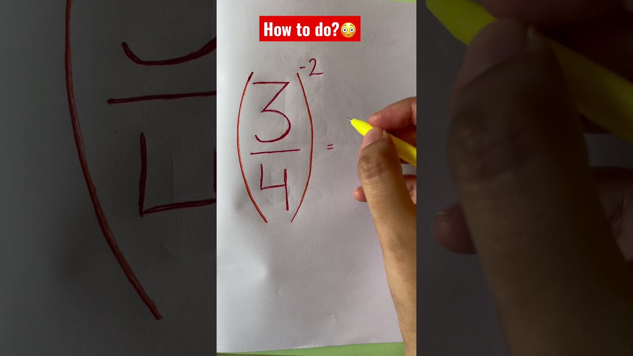 How to calculate Negative Indices Fractions? #math #tutor #fraction #indices #power #exponents #x^-2
