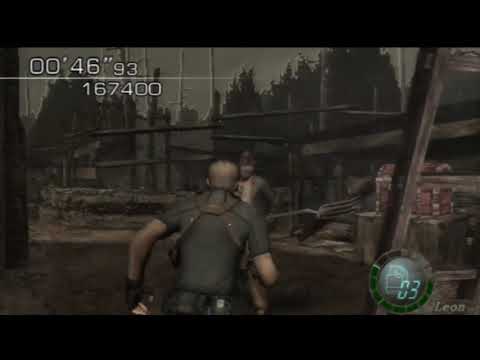 Ps2 Re4 mercenaries Leon village 193300 (World Record 124 kills)