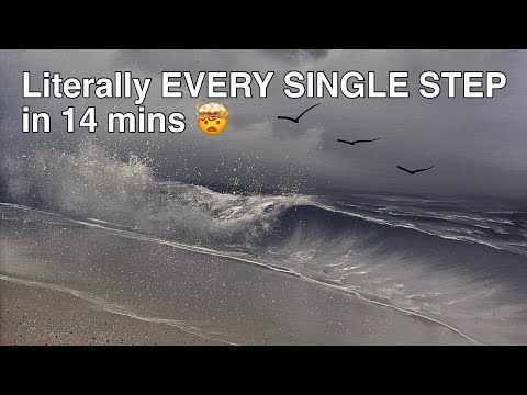 Literally EVERY SINGLE STEP Seascape Tutorial in 14 mins by PaintWithJosh 