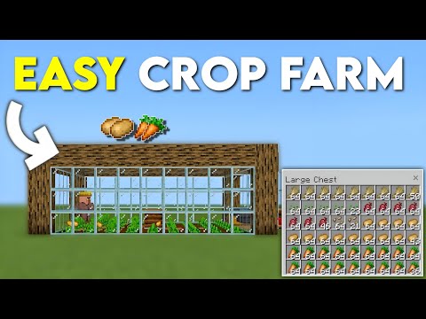 EASY AUTOMATIC CROP FARM 1.20 - Minecraft Bedrock Edition!