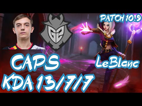 G2 Caps LEBLANC vs ZED MID - EUW CHALLENGER - PATCH 10.9