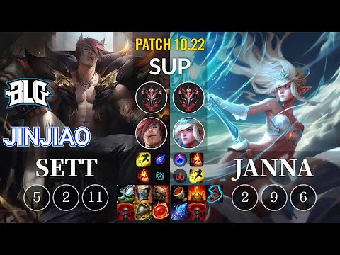 BLG Jinjiao Sett vs Janna Sup - KR Patch 10.22