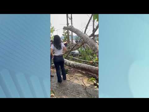VENDAVAL EM MINISTRO ANDREAZZA DEIXA FERIDOS DURANTE CAVALGADA