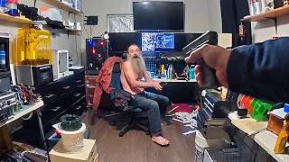 Man Pulls Large Knife As Officers Enter His Room
