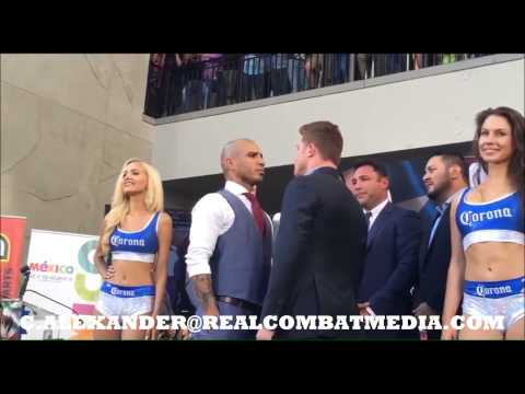 Cotto vs Canelo Faceoff Video