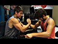 INSANE ARMWRESTLE BATTLE Teen Bodybuilder vs Teen Powerlifter