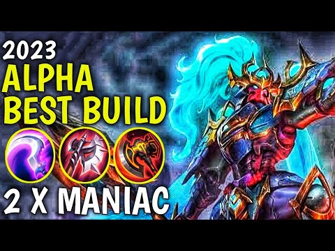 ALPHA BEST BUILD 2023 | TOP 1 GLOBAL ALPHA BUILD AND EMBLEM | ALPHA NEW OP BUILD | ALPHA TRUE DAMAGE