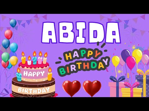 Happy Birthday Abida, Birthday of Abida, Best Birthday Wishes