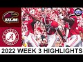 #2 Alabama vs UL Monroe Highlights | College Football Week 3 | 2022 College Football Highlights