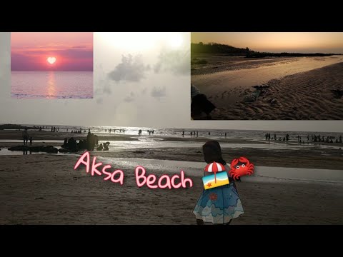 Aksa beach ⛱️🥰🌸 sunset View 🌇