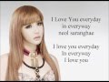 2NE1-I Love You [LYRICS ...