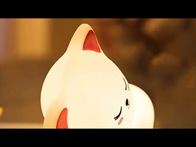 ضوء ليلي من السيليكون - القطة