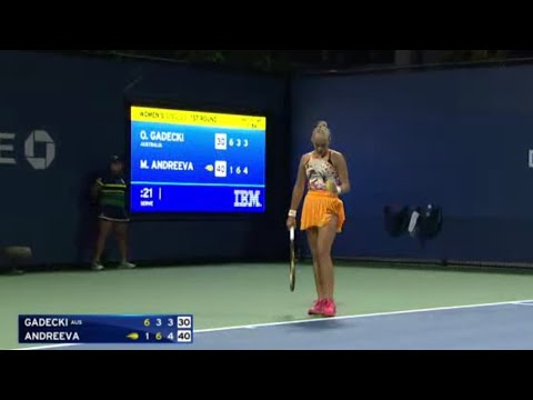 Mirra Andreeva Wins 🎉🎊🎈comes back down a set vs Olivia Gadecki