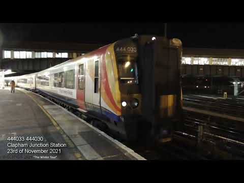 SWR Class 444's departing Clapham Junction for London Waterloo: 23rd November 2021