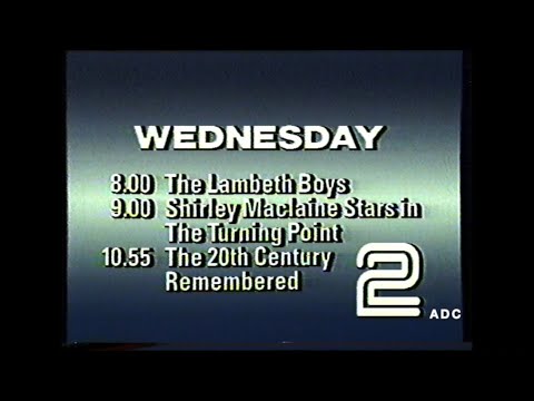 BBC2 menu & closedown announcer Martin King 1st January 1985