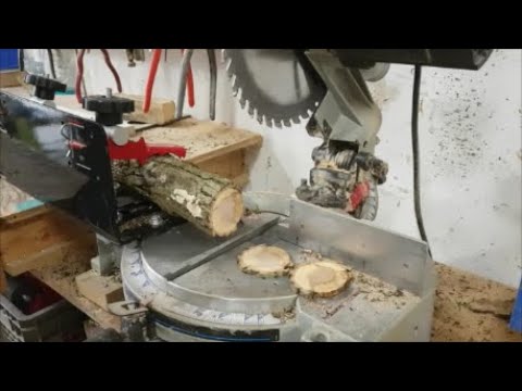 Cutting Log Cookies On a Miter Saw With The Little Ripper, Works Great! EthAnswers