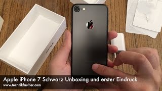Apple iPhone 7 Schwarz Unboxing und erster Eindruck