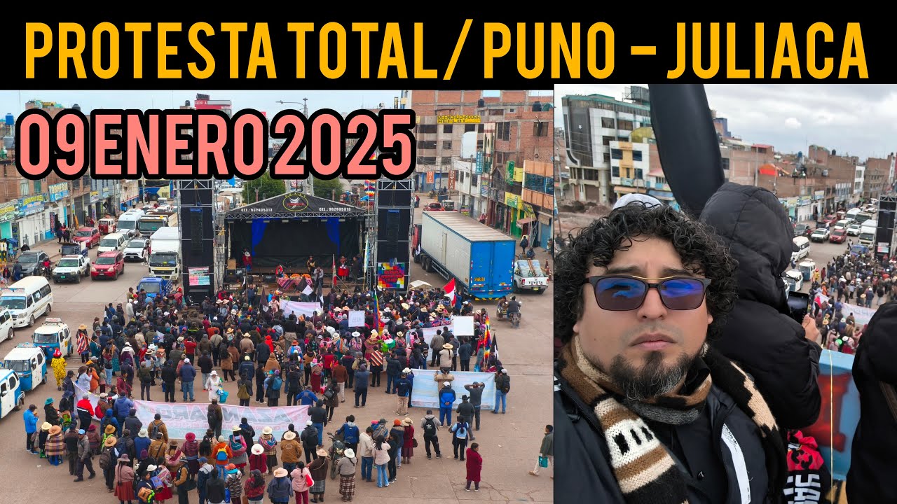 ÚLTIMO MINUTO: PROTESTA CONTRA LA DIKTADURA EN JULIACA - PUNO / 09 ENERO