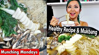 FOUR MUSHROOM SOUP RECIPE &amp; MUKBANG // Munching Mondays Ep.15