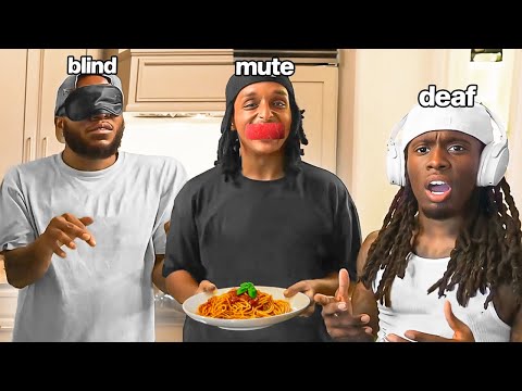 Blind Deaf and Mute Cooking Challenge W/Kai Cenat and Agent00