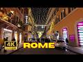 Rome Italy Rome Christmas Lights 2024 Christmas Walk 4K Rome 4K A Walk In Rome