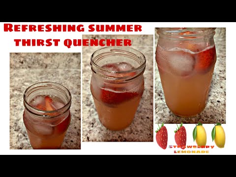 EASY WAY OF MAKING STRAWBERRY LEMONADE | A REFRESHING Summer THIRST QUENCHER 😋