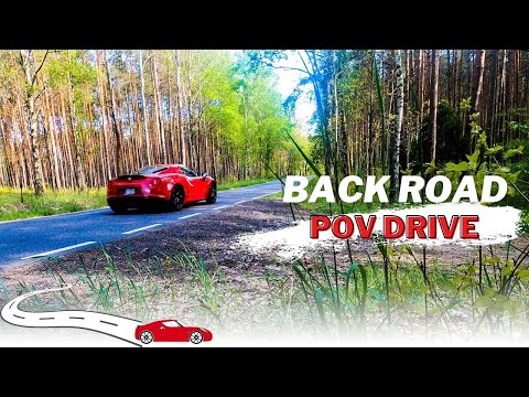Alfa Romeo 4C driving on winding forrest roads | on the way to Toruń, Poland