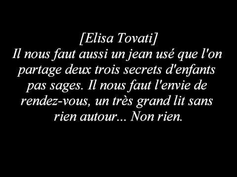 Tom Dice ft. Elisa Tovati - Il nous faut [Lyrics]