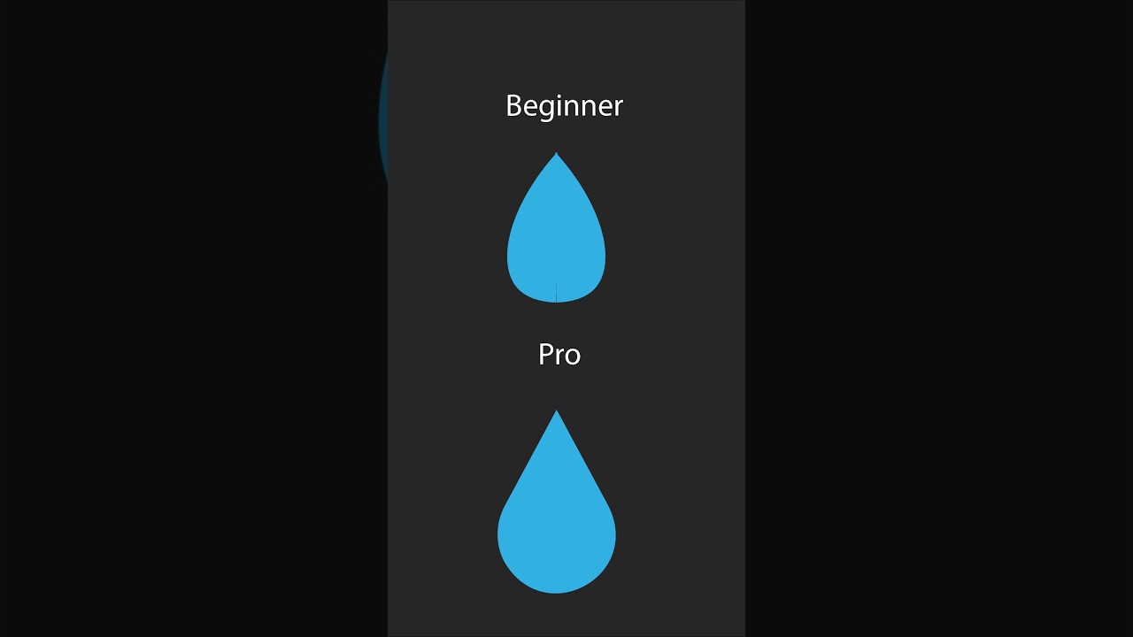 illustrator Beginner Vs Pro Trick For creating water droplets shape