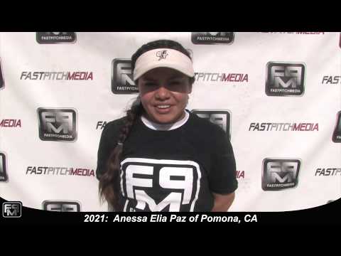 2021 Anessa Elia Paz Middle infield Softball Skills Video