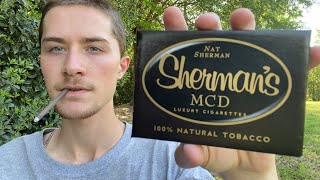 Smoking a Nat Sherman MCD Cigarette (Discontinued) - Review