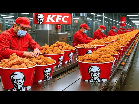 How KFC Chicken Is Made in Factories 🍗  Full Step by Step Process Revealed