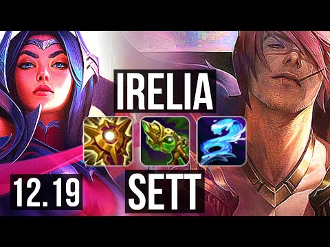 IRELIA vs SETT (MID) | 9 solo kills, 500+ games | KR Master | 12.19