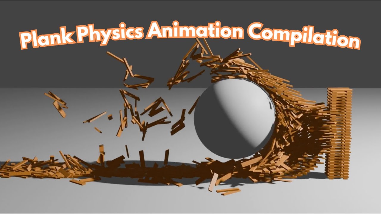 Blender Plank Tower Collapse Animation Compilation