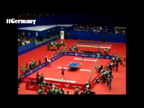 Jun Mizutani Dimitrij Ovtcharov at WTTTC 2012 live Triumph