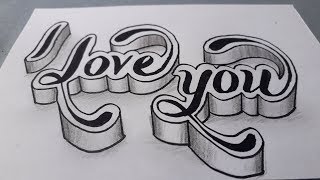 Download lagu How To Draw 3d I Love You / Writing On Paper mp3 Download lagu How To Draw 3d I Love You / Writing On Paper mp3