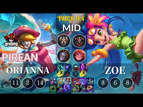 SG Pirean Orianna vs Zoe Mid - KR Patch 11.4