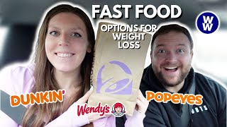Fast Food Options on a Weight Loss Journey | Low Point WeightWatchers Fast Food | Taco Bell, Wendy's