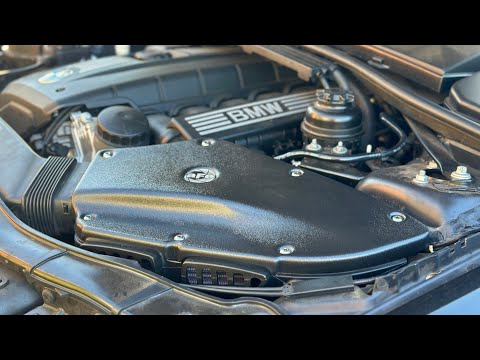 E90 328i aFe Power MagnumFORCE Intake vs. Stock Intake