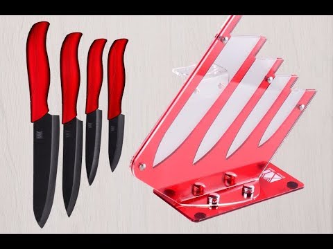 Набор керамических ножей и овощечистка от XYj Sharp. Режем хлеб