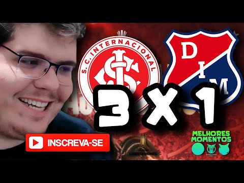 CASIMIRO REAGE: INTERNACIONAL 3 X 1 INDEPEDIENTE MEDELIN PELA COPA LIBERTADORES