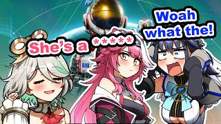PizzaTime in Space with some Green spice flavor (Kronii, Raora & Cecilia) |  『Hololive』