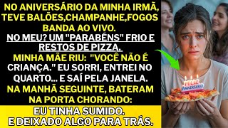 No ANIVERSÁRIO da MINHA IRMÃ, teve FESTA, brindes e fogos.No meu?Silêncio.Mas a SURPRESA VEIO DEPOIS