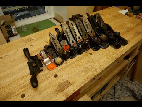 A quick demo of all the Stanley hand planes from nb 2 to 8, plus Veritas tools