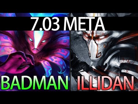 Dota Super Carry Battle Badman Spetre vs Juggernaut Illidan 7.03 META
